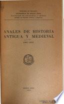 Anales de historia antigua y medieval