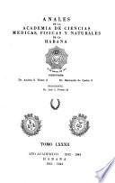 Anales de la Academia de Ciencias Medicas, Fïsicas y Naturales de la Habana
