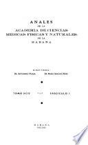 Anales de la Academia de Ciencias Medicas, Fïsicas y Naturales de la Habana