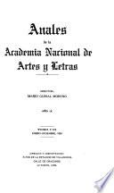 Anales de la Academia Nacional de Artes y Letras