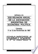 Anales de la Asociación Argentina de Economía Política, ... Reunión Anual