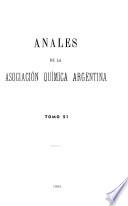 Anales de la Asociación química argentina