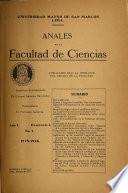 Anales de la Facultad de Ciencias