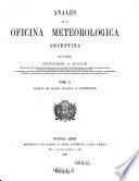 Anales de la oficina meteorologica Argentina