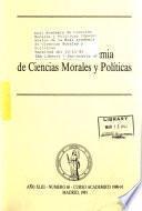 Anales de la Real Academia de Ciencias Morales y Políticas