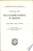 Anales de la Real Academia Nacional de Medicina - 1968 - Tomo LXXXV - Cuaderno 1