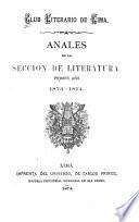 Anales de la Seccion de Literatura