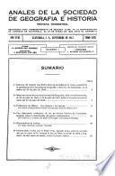 Anales de la Sociedad de Geografía e Historia