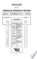 Anales de la Sociedad de Geografía e Historia