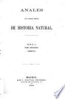 Anales de la Sociedad Española de Historia Natural