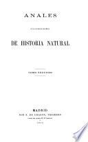 Anales de la Sociedad Española de Historia Natural