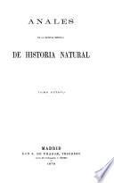Anales de la Sociedad Española de Historia Natural