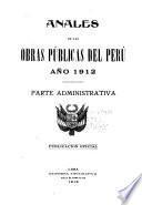 Anales de las obras públicas del Perú