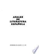 Anales de literatura española