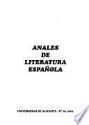 Anales de literatura española