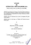 Anales de literatura hispanoamericana