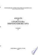 Anales de literatura hispanoamericana