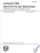 Anales del Instituto de Biología, Universidad Nacional Autónoma de México