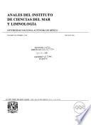 Anales del Instituto de Ciencias del Mar y Limnología, Universidad Nacional Autónoma de México