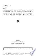 Anales Del Instituto de Investigaciones Marinas de Punta de Betín
