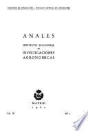 Anales del Instituto Nacional de Invesigaciones Agronómicas