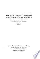 Anales del Instituto Nacional de Investigaciones Agrarias
