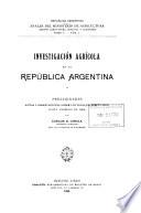 Anales del Ministerio de Agricultura, Sección Agricultura, Botánica y Agronomía