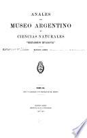 Anales del Museo Argentino de Ciencias Naturales Bernardino Rivadavia.