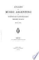 Anales del Museo Nacional de Ciencias Naturales Bernardino Rivadavia.