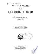 Anales judiciales de la Corte Suprema de Justicia de la Republica