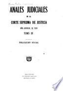 Anales judiciales de la Corte Suprema de Justicia de la Republica