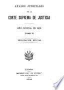 Anales judiciales de la Corte Suprema de Justicia de la Republica