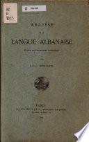 Analyse de la langue albanaise