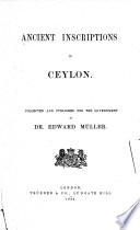 Ancient inscriptions in Ceylon