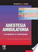 Anestesia ambulatoria