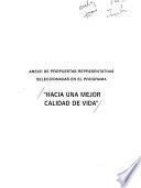 Anexo de propuestas representativas seleccionadas en el programa Hacia una mejor calidad de vida.