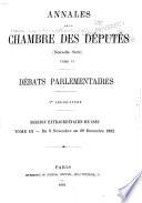 Annales de la Chambre des députés