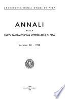 Annali della Facoltà di medicina veterinaria di Pisa