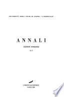 Annali - Sezione romanza