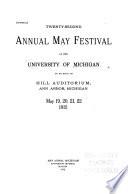 Annual May Festival of the University of Michigan