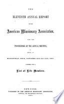 Annual Report of the American Missionary Association