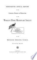 Annual Report of the Board of Managers of the Woman's Home Missionary Society of the Methodist Episcopal Church