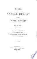 Annual Report of the Dante Society