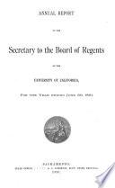 Annual Report of the Secretary to the Board of Regents