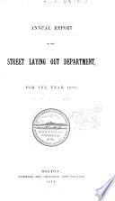 Annual Report [of the Street Commissioners on the Department.]