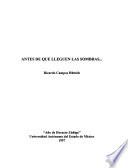 Antes de que lleguen las sombras--