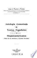 Antología comentada de textos españoles e hispanoamericanos