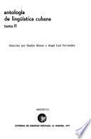Antología de lingüística cubana