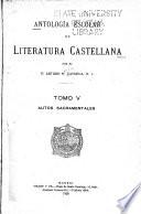 Antología escolar de literatura castellana: Autos sacramentales