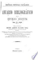 Anuario bibliográfico de la República Arjentina